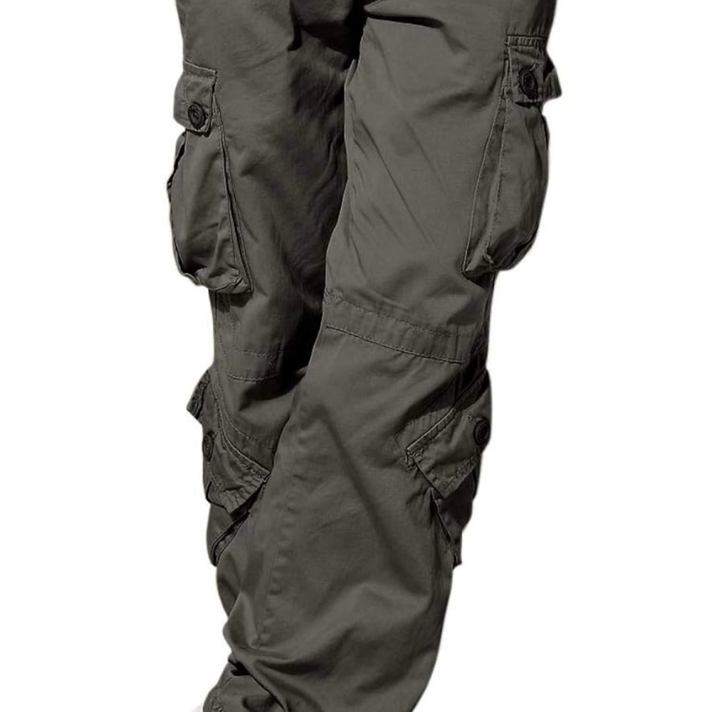 Men's Cargo Pants - more green    Than grey barely worn.